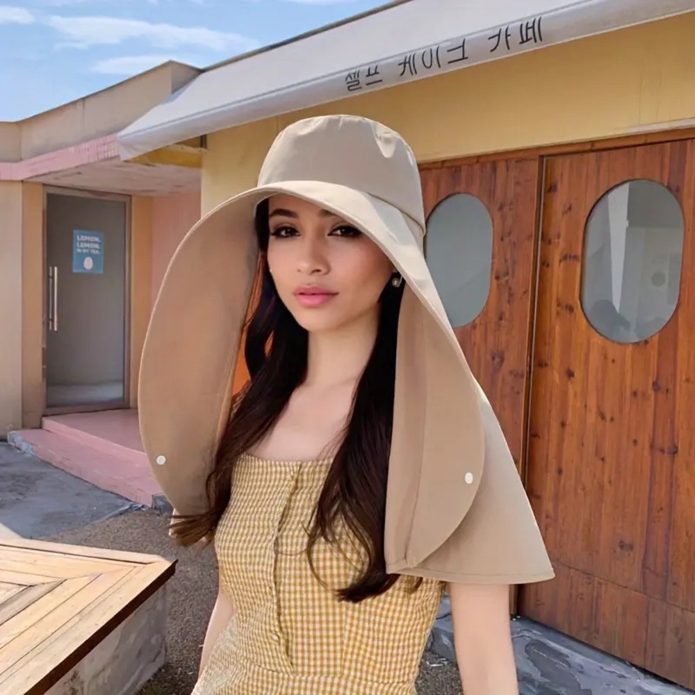1pc Wide Brim Shawl Sun
Protection Sun Hat Elegant. Brand new Only Yellow left - Picture 4 of 7